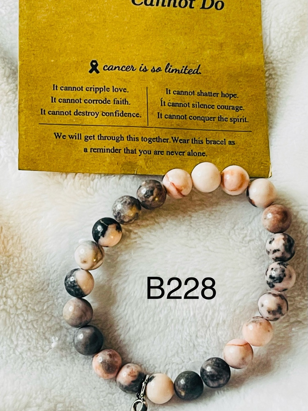 NWT Breast Cancer Awareness Bracelet  Inspirational Gift “What Cancer Cannot do